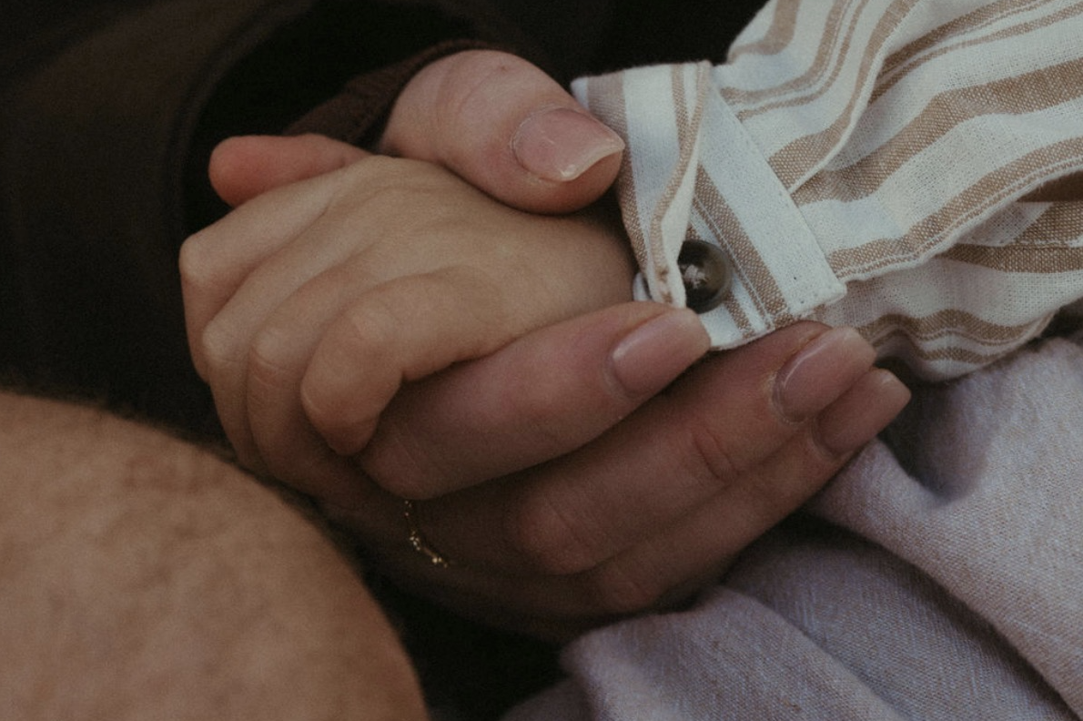 Family holding hands